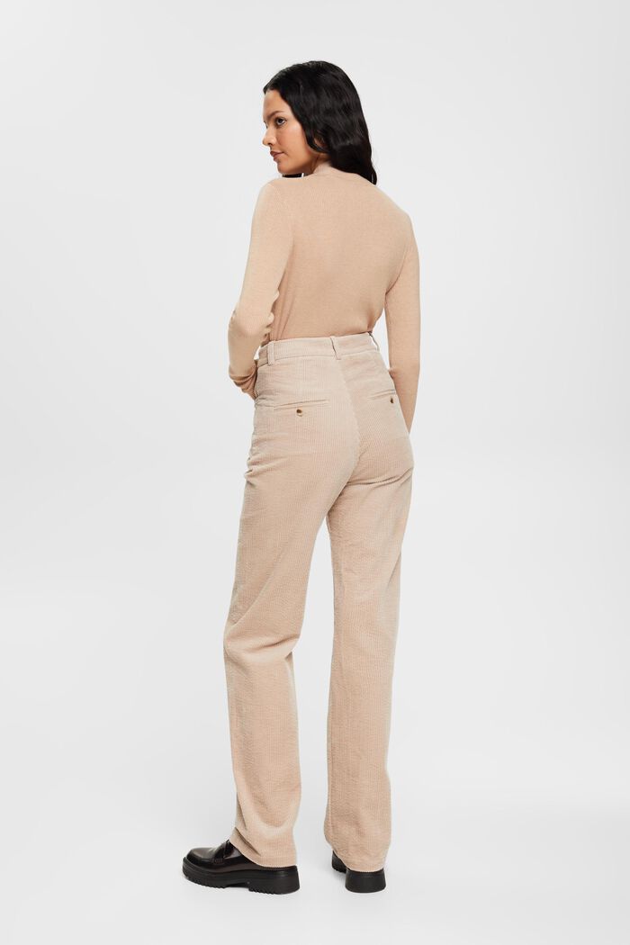 80's Straight corduroy trousers, LIGHT TAUPE, detail image number 4