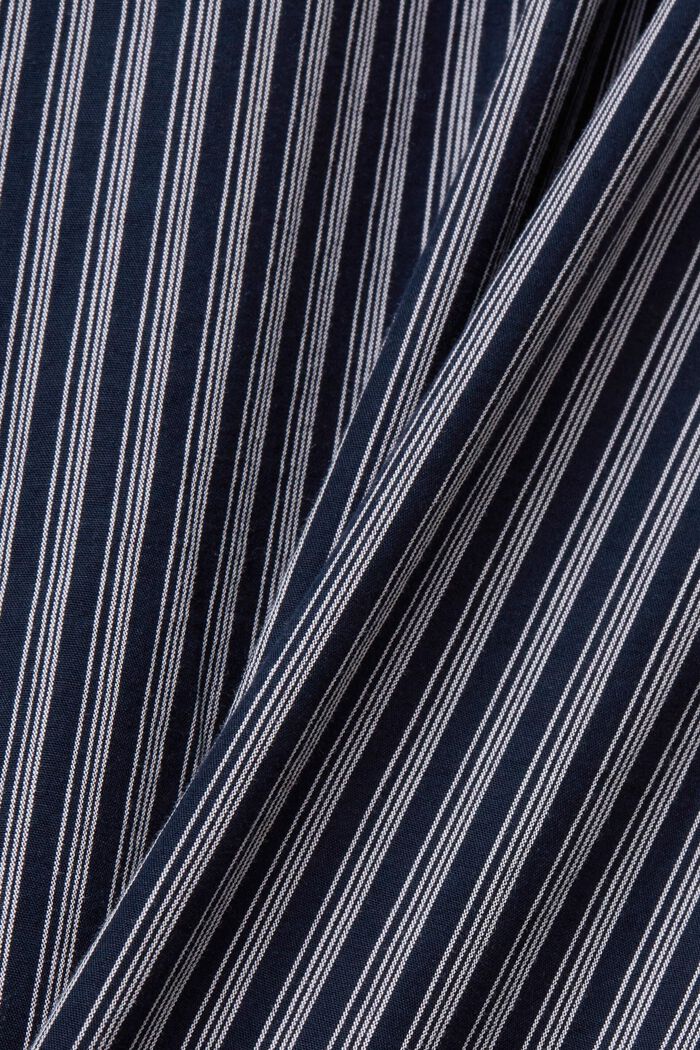 條紋再生棉襯衫, 海軍藍, detail image number 5