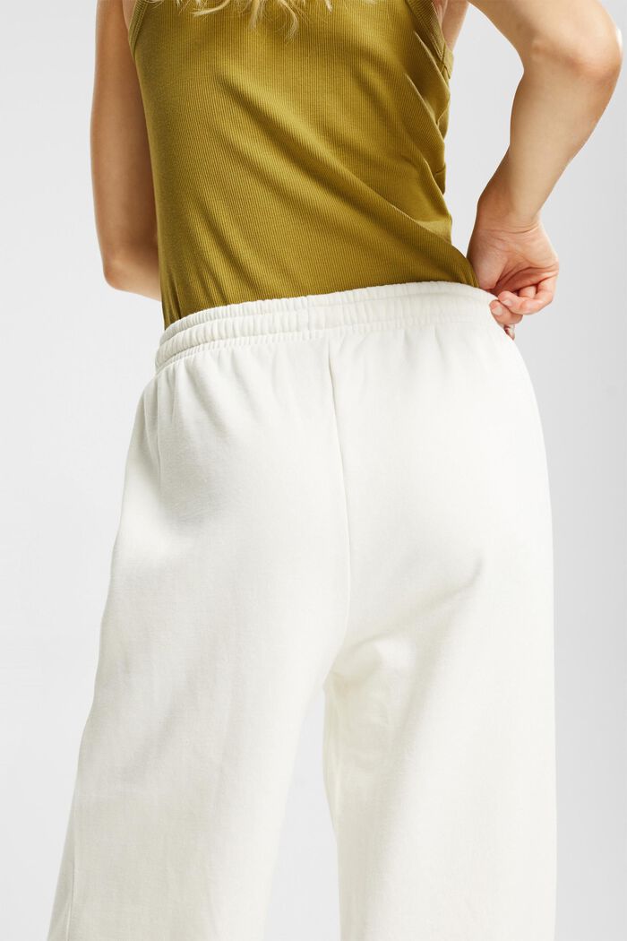 Mid-rise wide leg sweatpants, OFF WHITE, detail image number 4