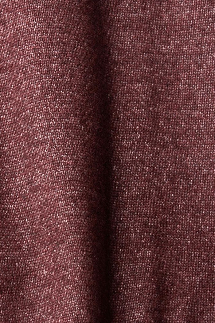 圓領套頭衫, 酒紅色, detail image number 5