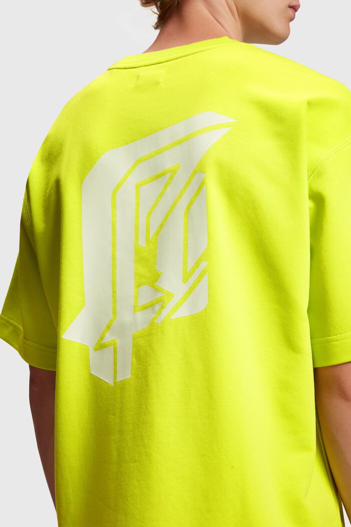 Relaxed Fit Neon Pop Print Sweatshirt, LIME YELLOW, detail image number 3