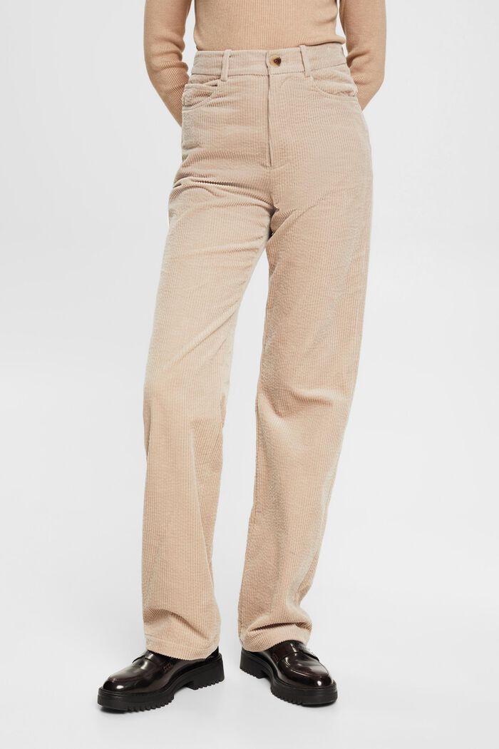 80's Straight corduroy trousers, LIGHT TAUPE, detail image number 1