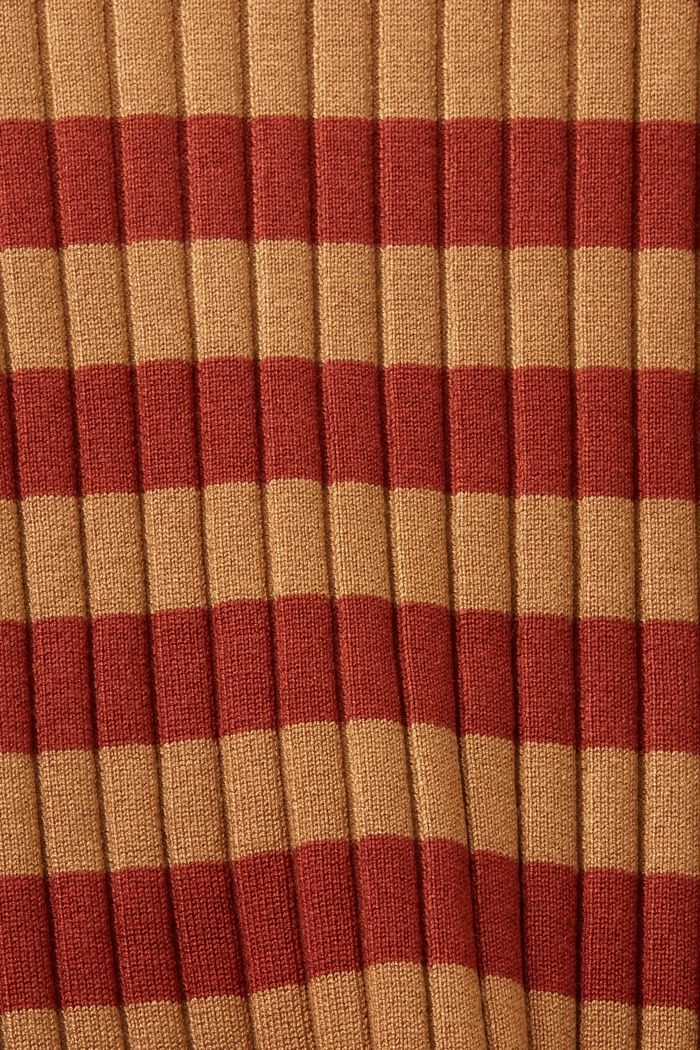 Striped rib-knit jumper, CARAMEL, detail image number 4
