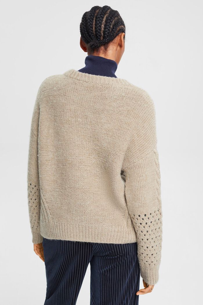 Cable knit jumper, LIGHT TAUPE, detail image number 3