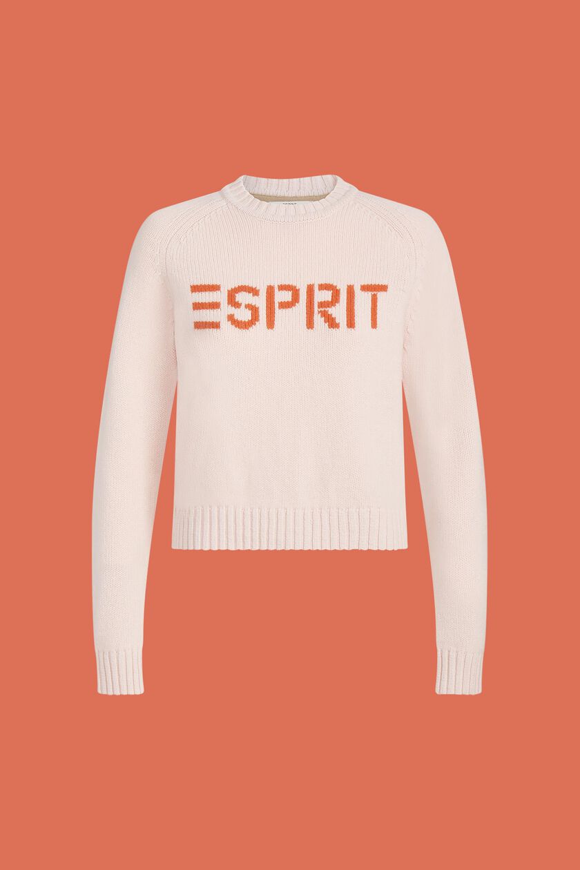 Wool-Blend Intarsia Logo Sweater