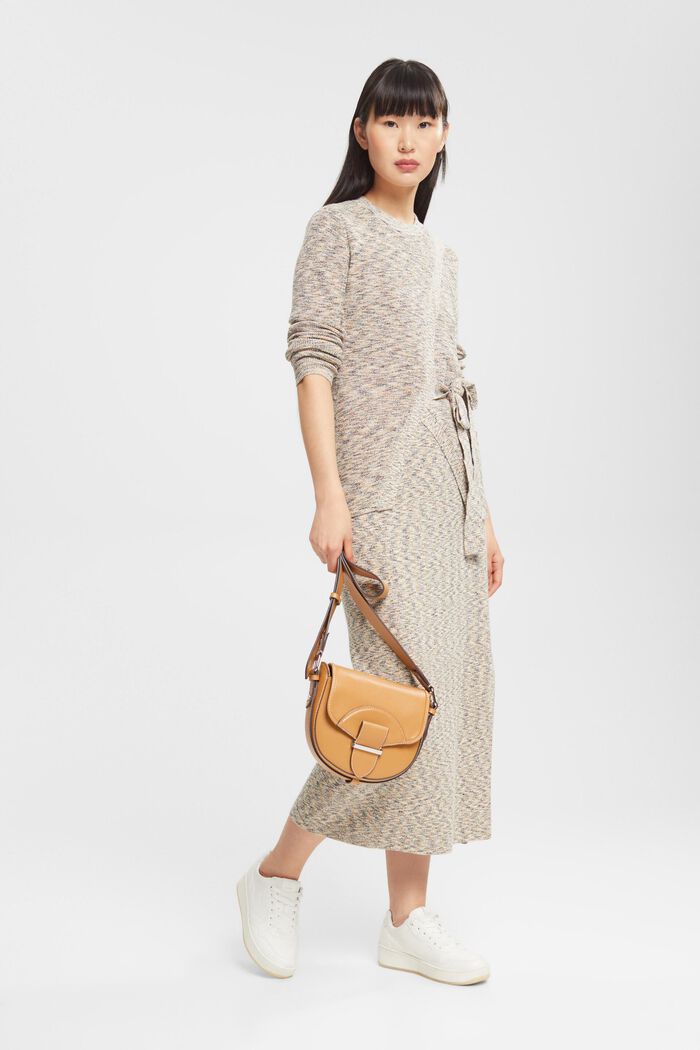 Multicoloured knit skirt, CREAM BEIGE, detail image number 0