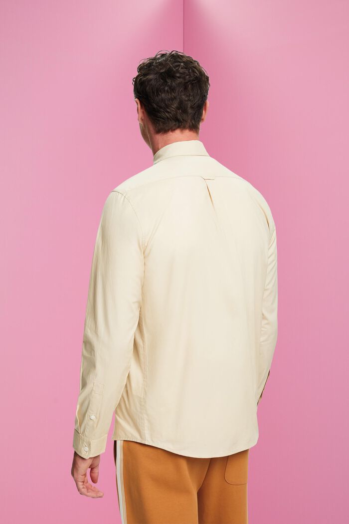 棉質扣角領襯衫, 米色, detail image number 3