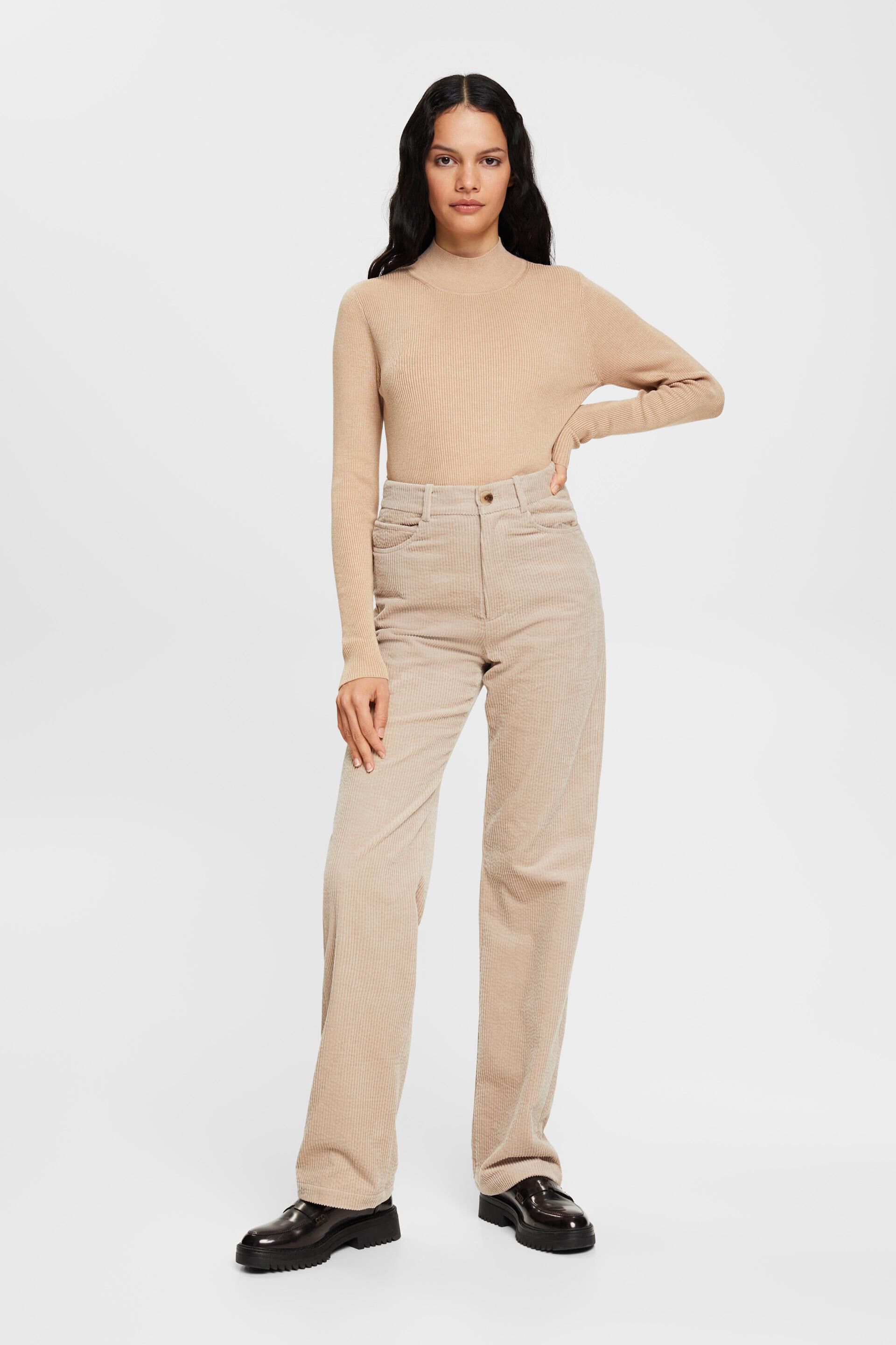 Shop the Latest in Womens Fashion Midrise corduroy trousers  ESPRIT Hong  Kong Official Online Store