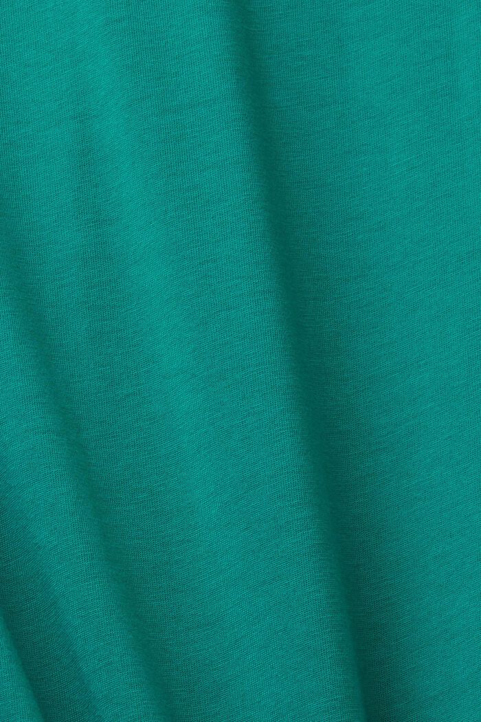 再生棉質印花T恤, 翡翠綠, detail image number 5
