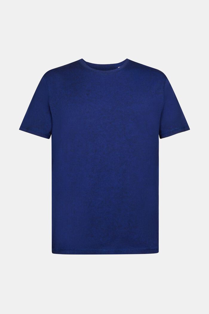 水洗效果T恤, 深藍色, detail image number 5