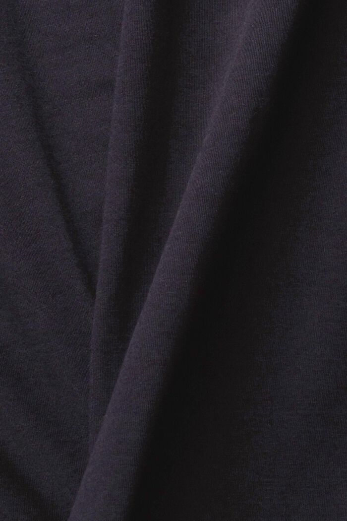 針織長袖上衣, 黑色, detail image number 4