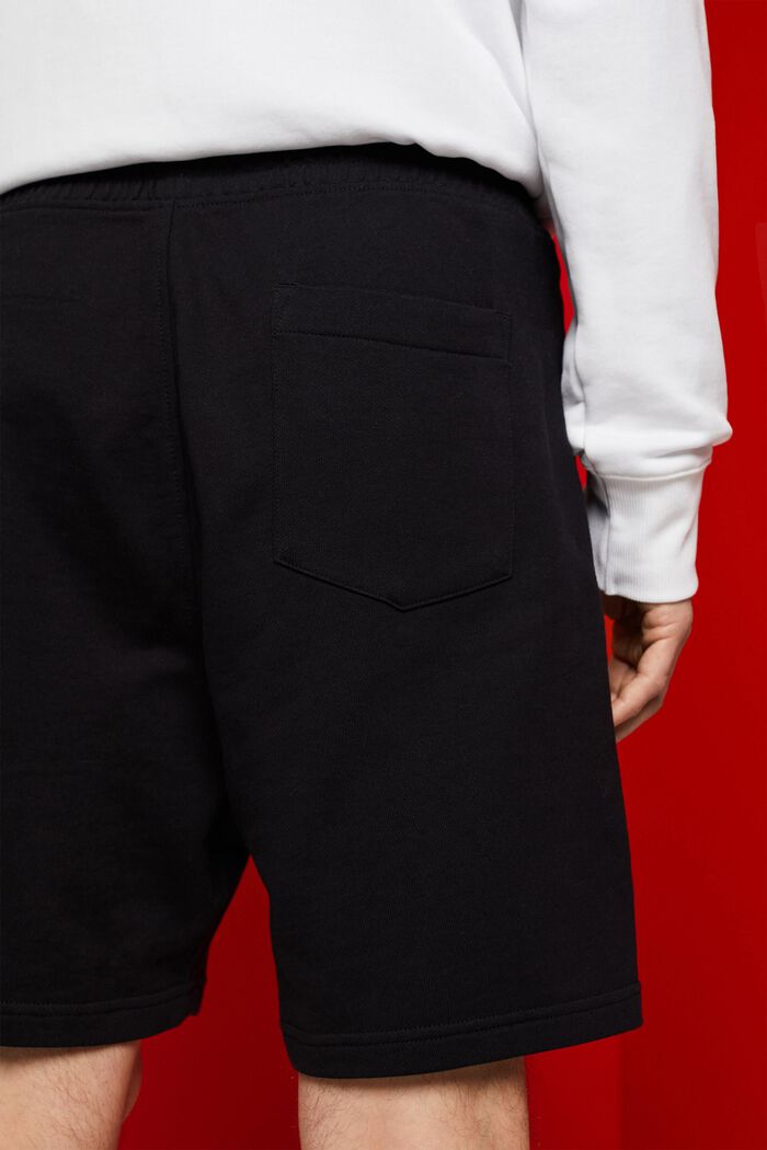 Sweat shorts, 100% cotton, BLACK, detail image number 2