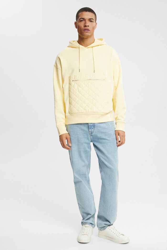Oversized sweatshirt with zip pocket, PASTEL YELLOW, detail image number 4