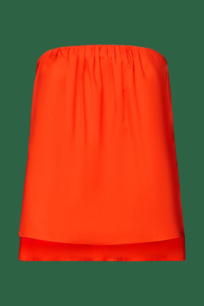 ‌府綢抹胸式上衣, 橙色, detail image number 6