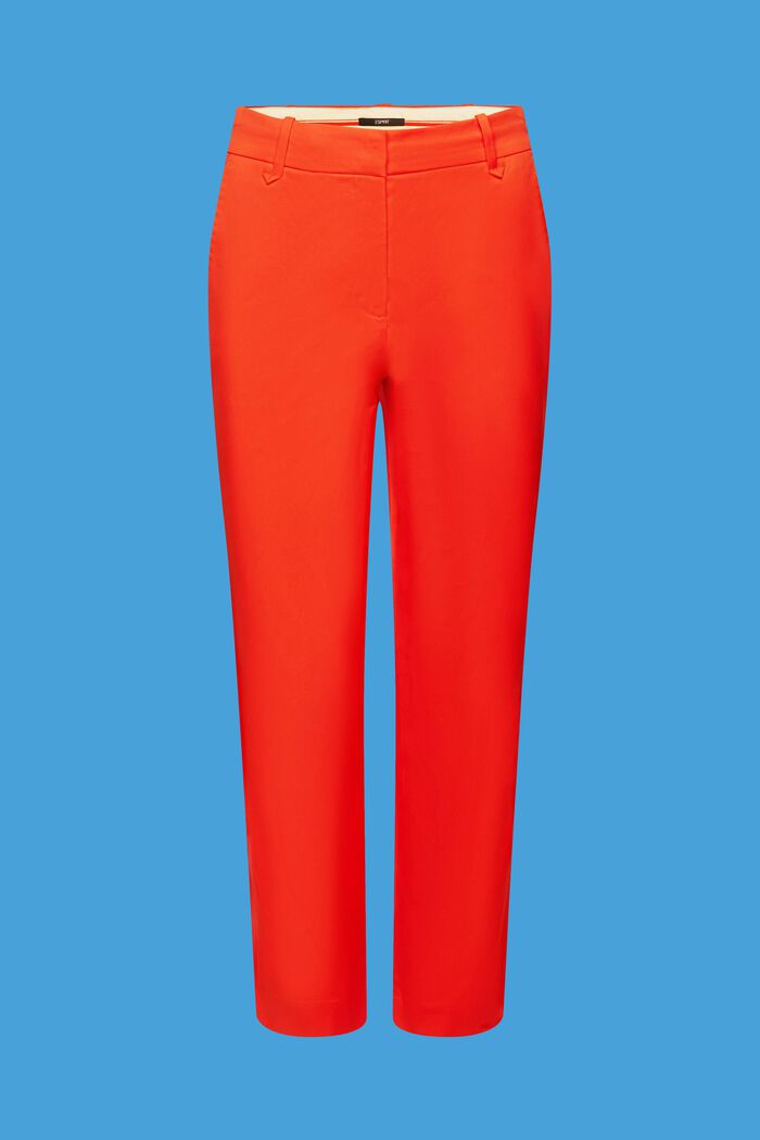 High-rise slim fit trousers, ORANGE RED, detail image number 5
