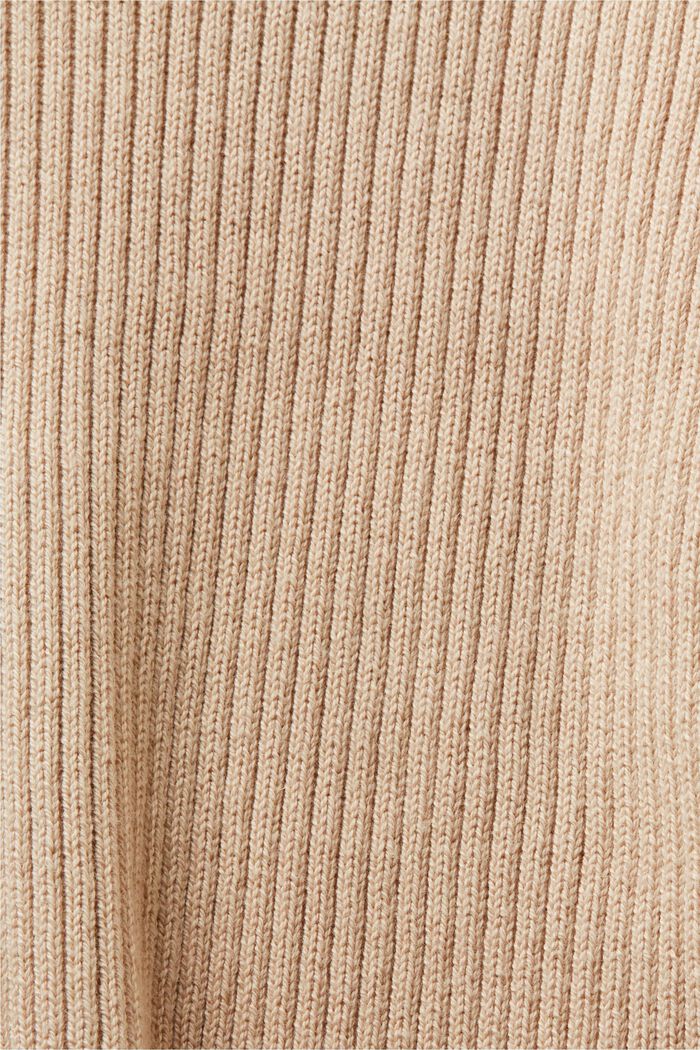 Rib-Knit Sweater, SKIN BEIGE, detail image number 4