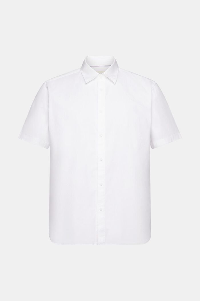 再生棉短袖襯衫, 白色, detail image number 5