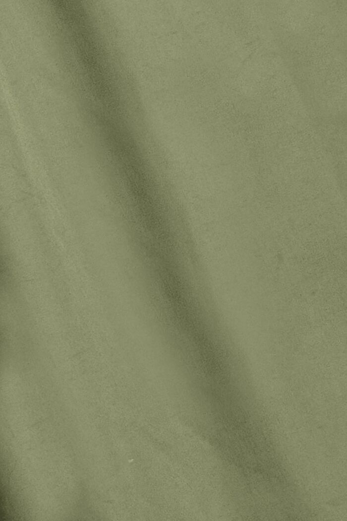 Detachable Sleeve Hooded Parka, LIGHT KHAKI, detail image number 6