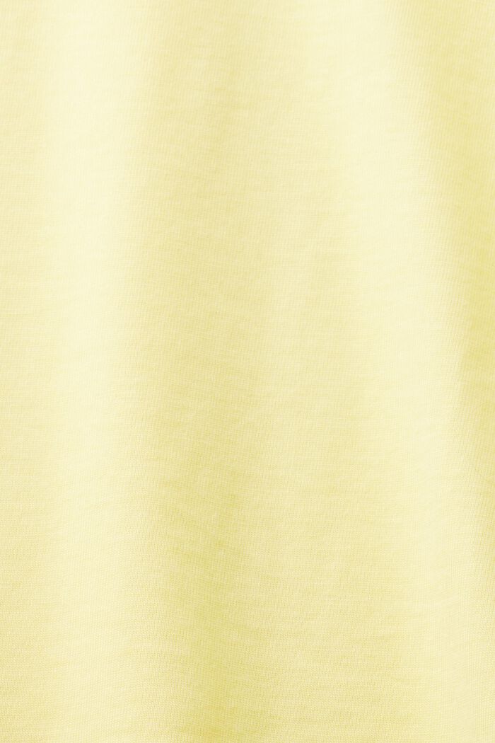 印花比馬棉T恤, 淡黃色, detail image number 7