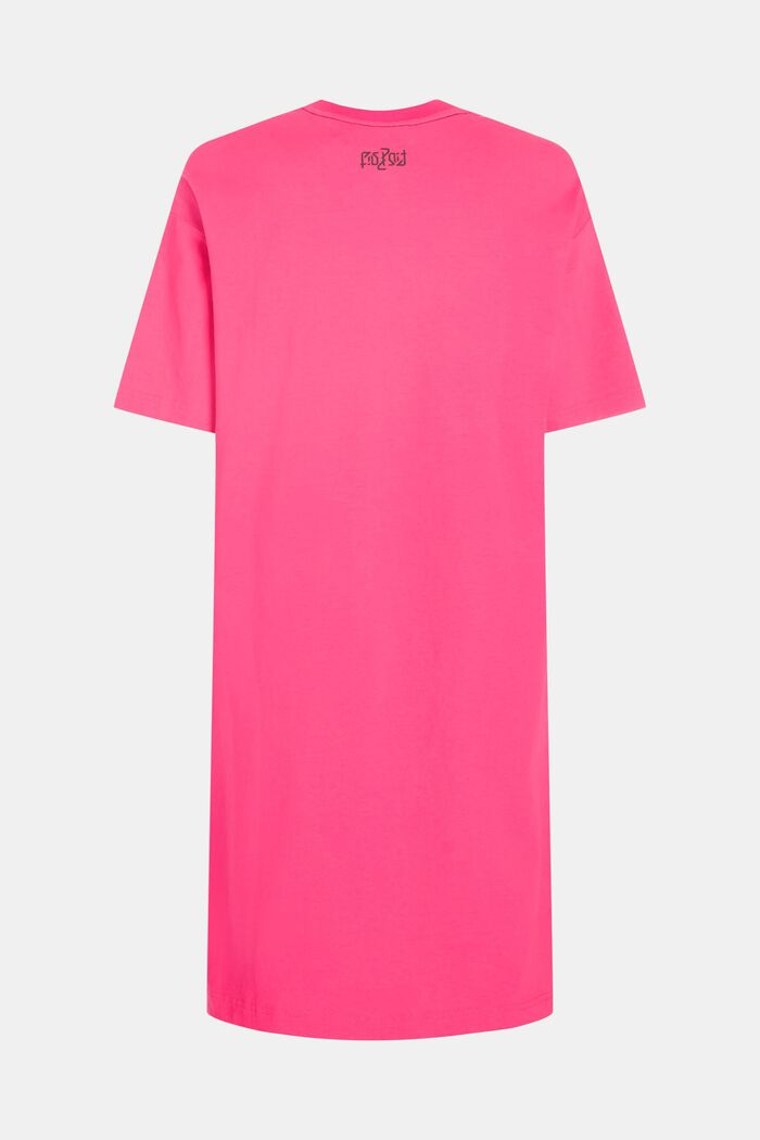 側面開衩標誌 T 恤連身裙, 粉紅色, detail image number 5