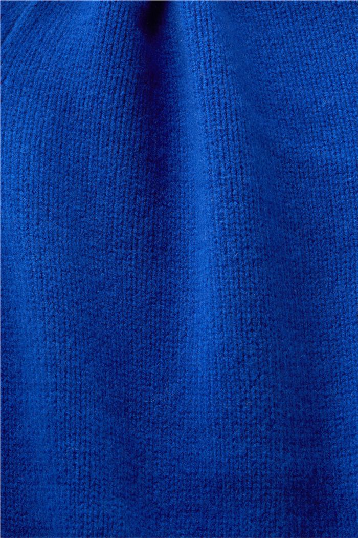 Wool Cashmere Logo Sweater, BRIGHT BLUE, detail image number 5