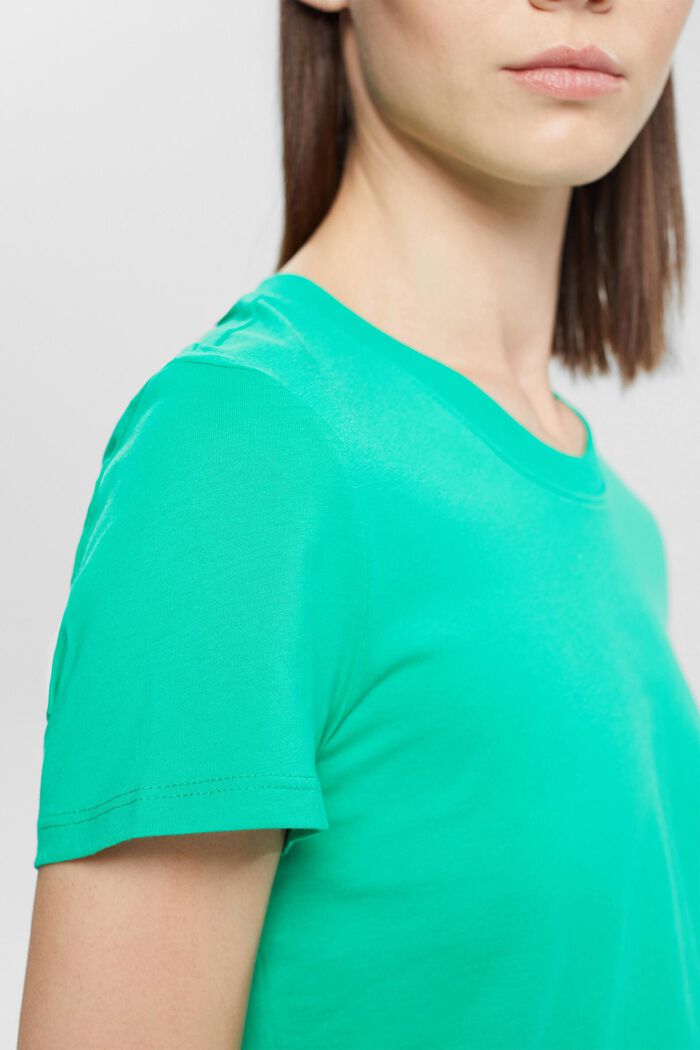 Cotton crewneck t-shirt, LIGHT GREEN, detail image number 2