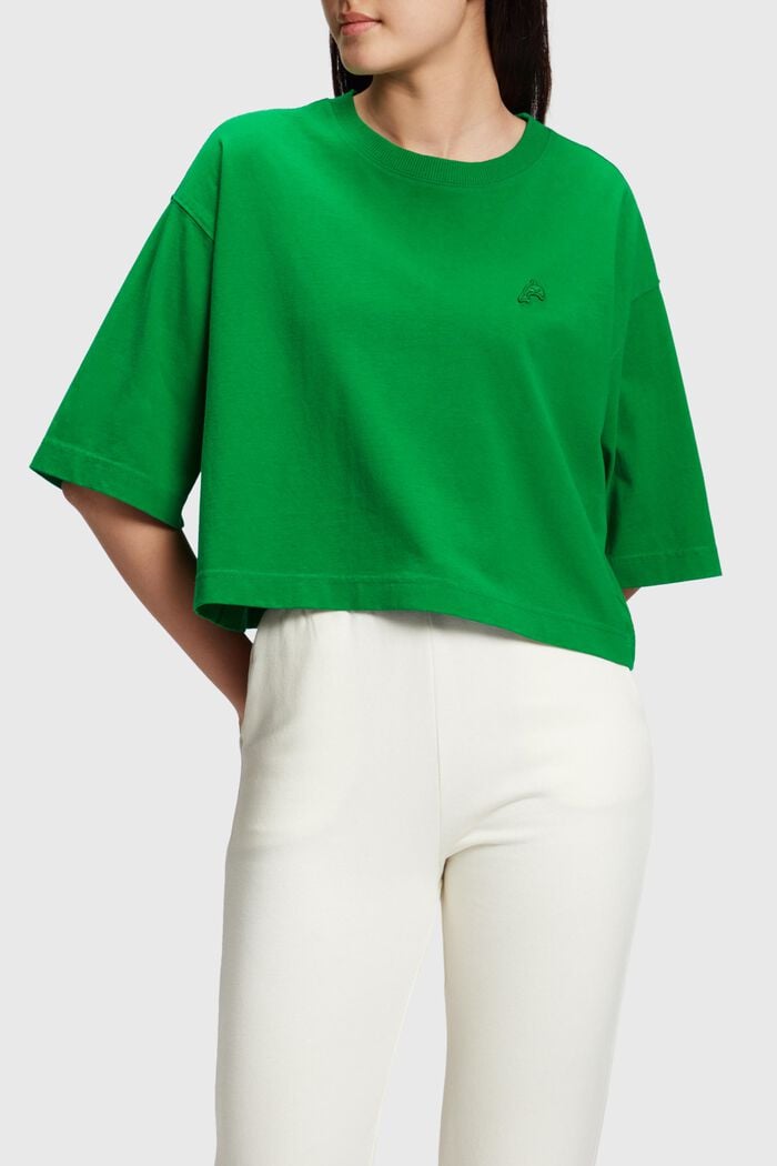 Color Dolphin 短版 T 恤, 綠色, detail image number 0