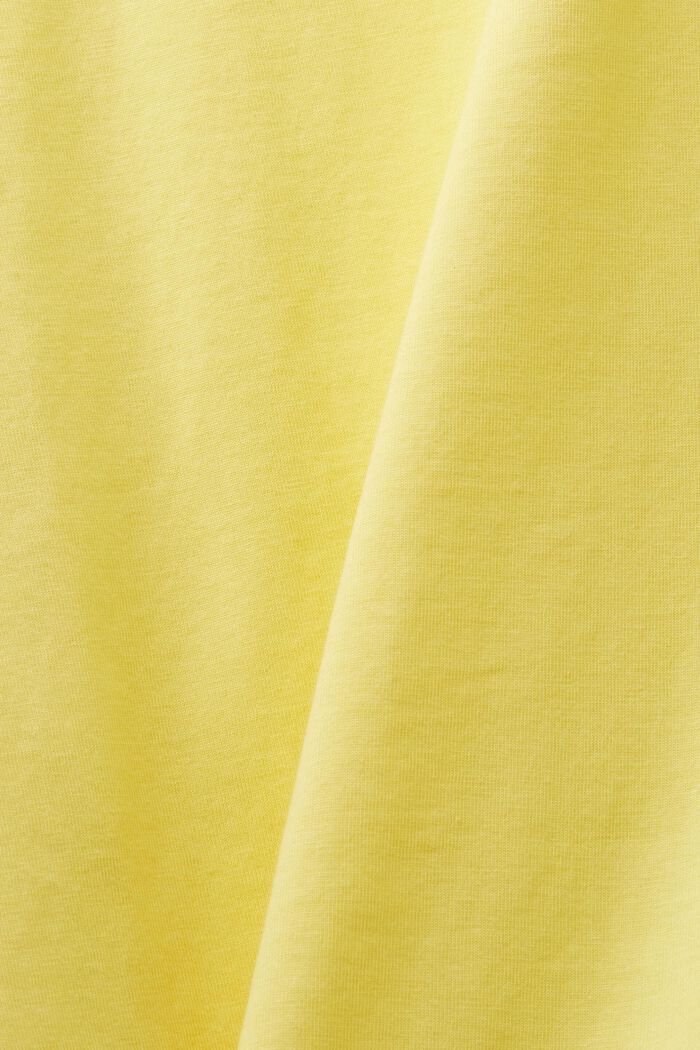 棉質 T 恤, 淡黃色, detail image number 6