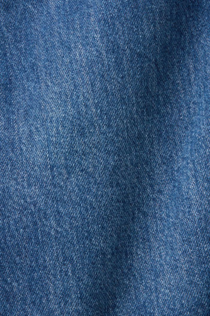Jeans mini skirt with an asymmetric hem, BLUE DARK WASHED, detail image number 6