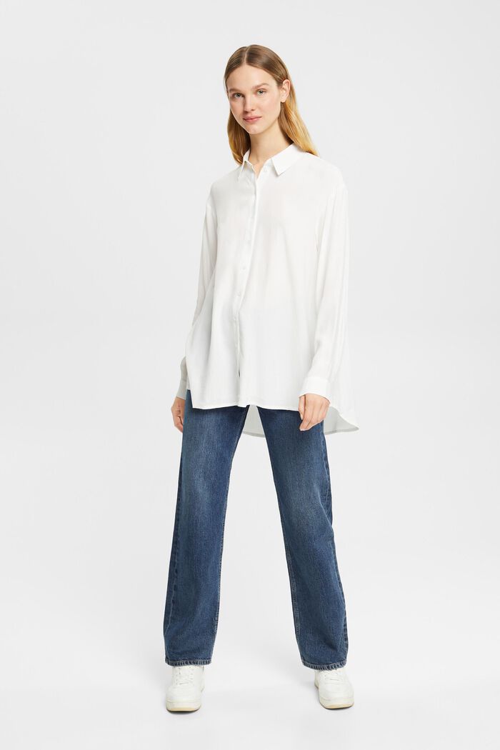 Shirt blouse, LENZING™ ECOVERO™, OFF WHITE, detail image number 4