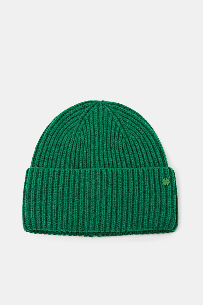 羅紋針織圓帽, 綠色, detail image number 0