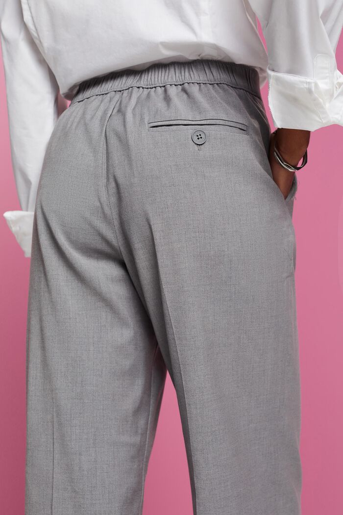 Split hem trousers with zip, LIGHT GREY, detail image number 4