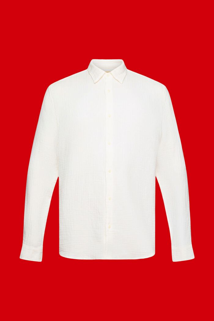 再生棉質平紋細布襯衫, 白色, detail image number 7