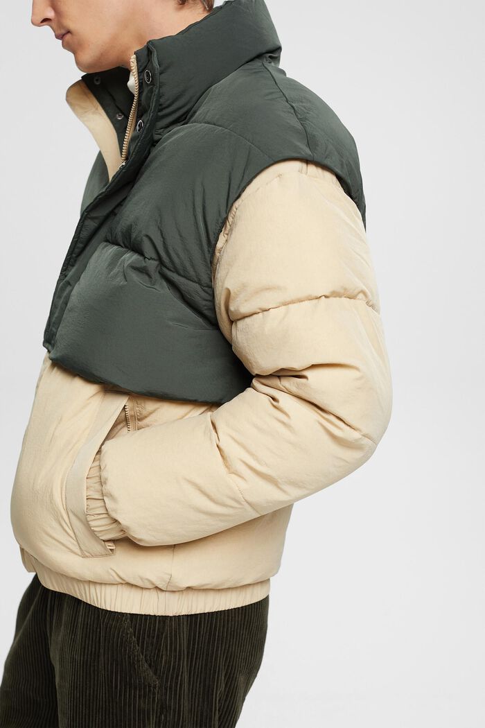 Hybrid puffer jacket, BEIGE, detail image number 2