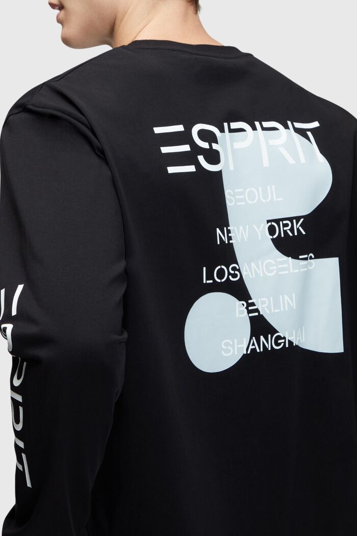 Long-sleeved top with back print, WHITE, detail image number 3