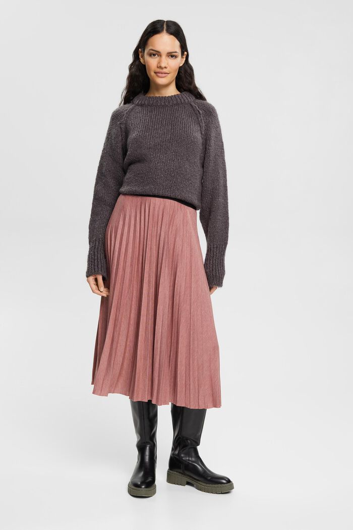 Pleated midi skirt, TERRACOTTA, detail image number 4