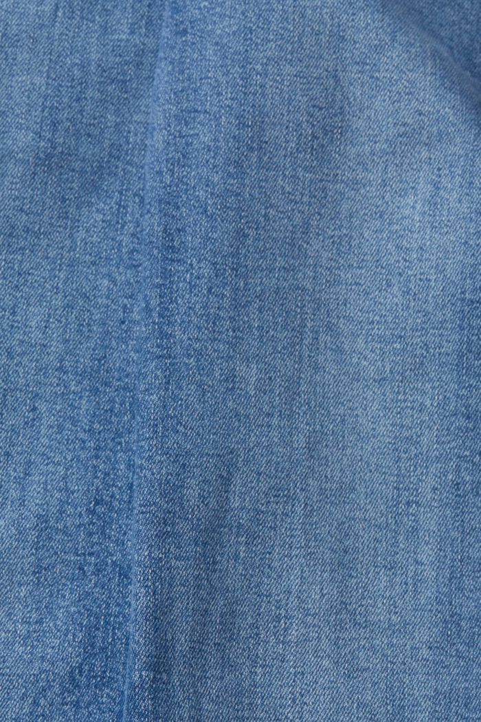 短版喇叭牛仔褲, BLUE MEDIUM WASHED, detail image number 4