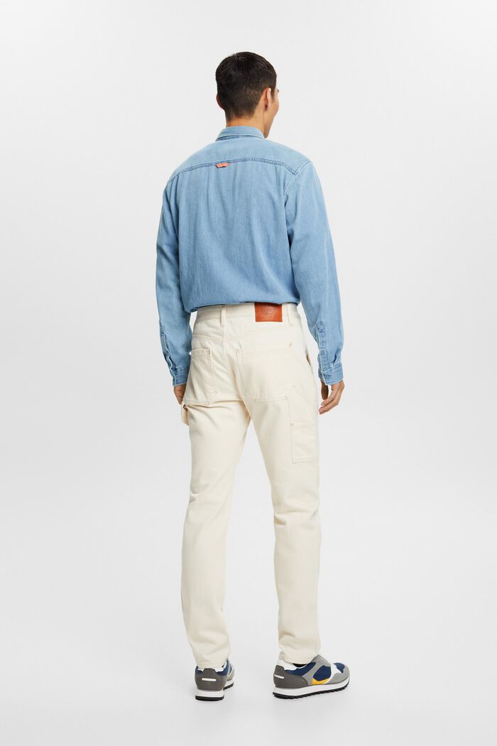 Mid-Rise Straight Jeans, OFF WHITE, detail image number 4