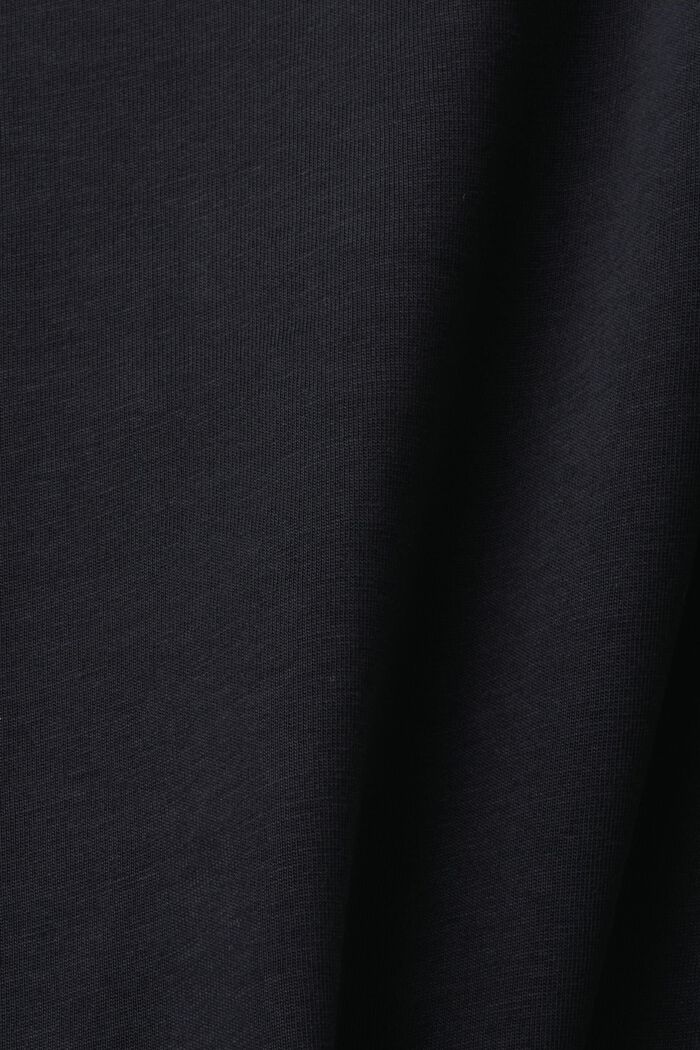 針織 T 恤, 黑色, detail image number 5