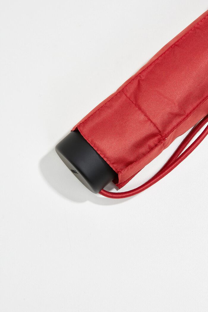 Plain mini pocket umbrella, RED, detail image number 1