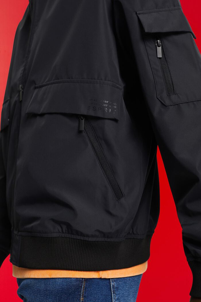 Bomber-style jacket, BLACK, detail image number 2