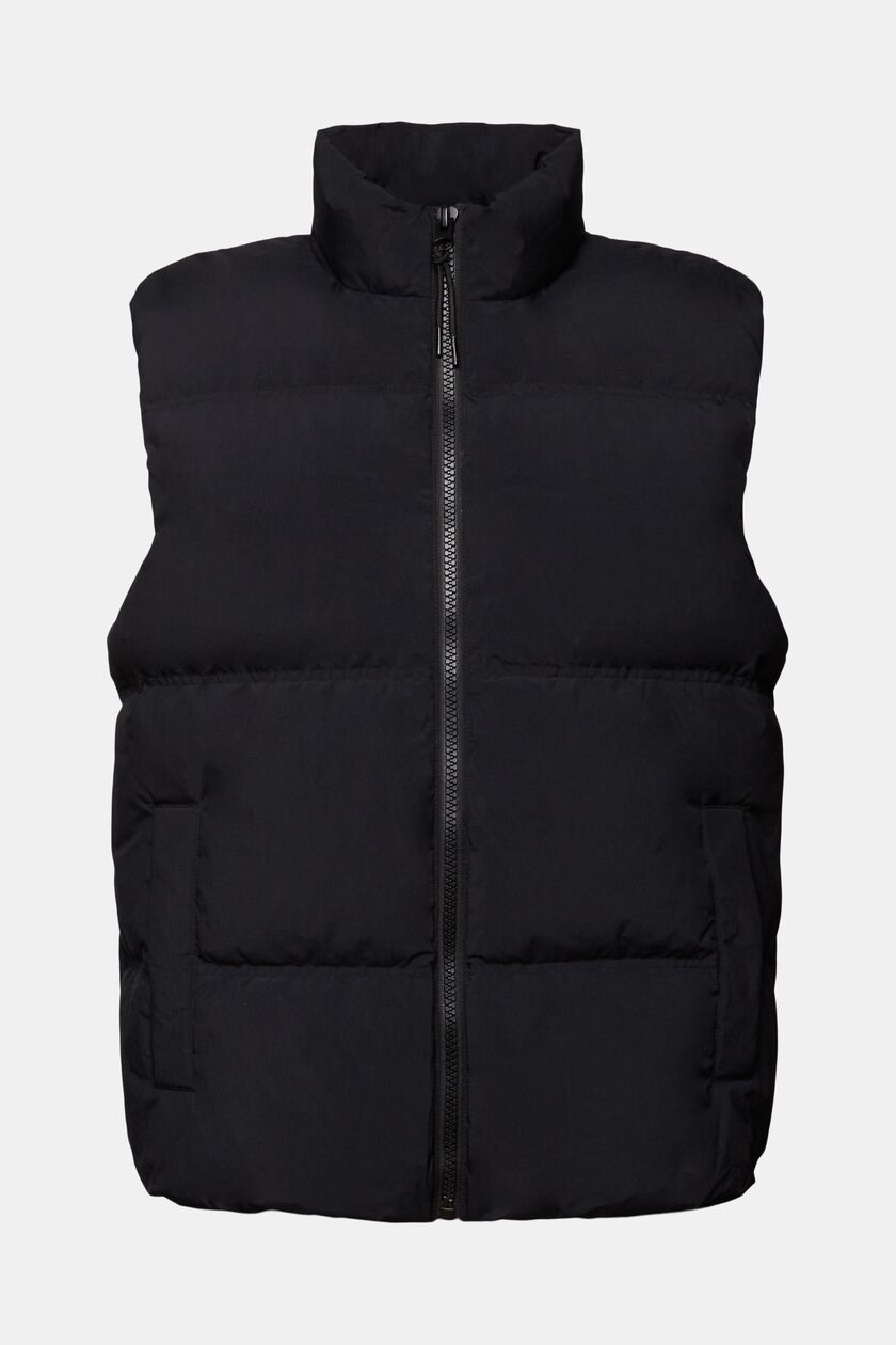 Recycled: puffer waistcoat with down
