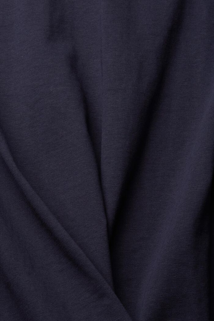 Jersey T-shirt with an embroidered logo, NAVY, detail image number 1