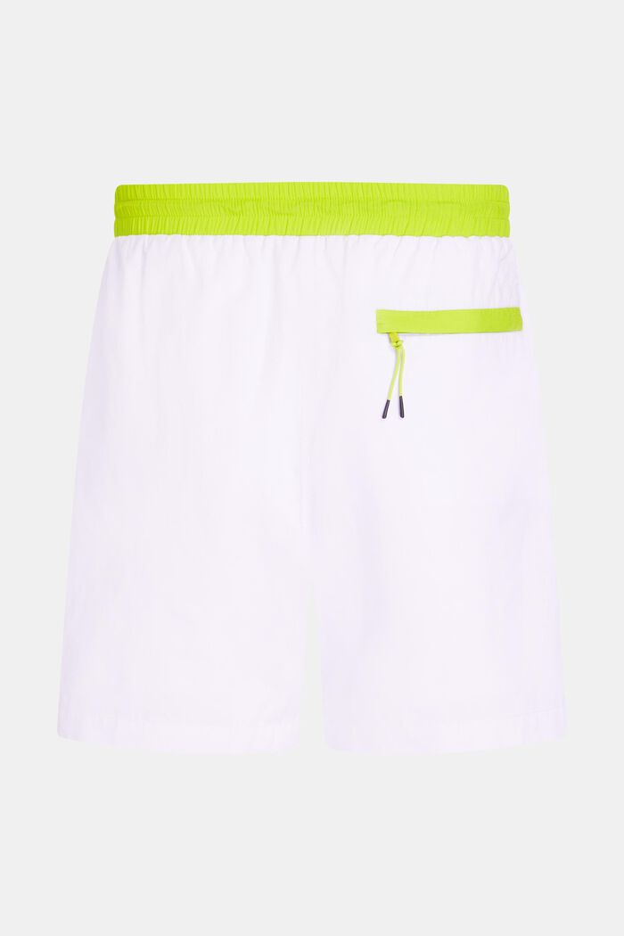 Neon Waistband Relaxed Shorts, WHITE, detail image number 5
