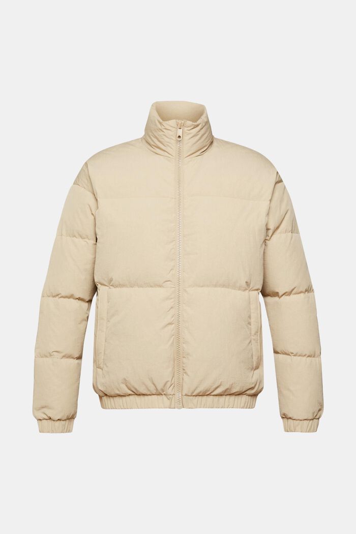 Puffer jacket with down padding, BEIGE, detail image number 2