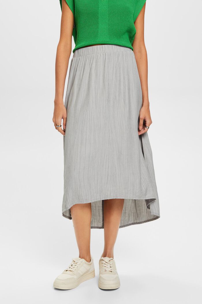 Crinkled midi skirt, MEDIUM GREY, detail image number 0
