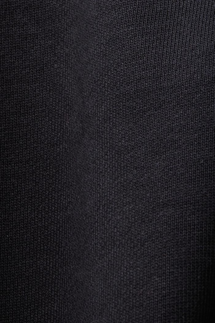 100%純棉印花連帽衛衣, 黑色, detail image number 4