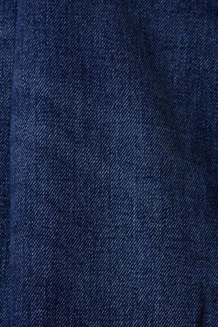 Loose fit sustainable denim shorts, BLUE DARK WASHED, detail image number 7