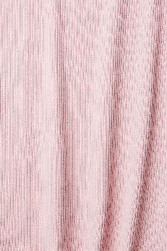 Ribbed long sleeve, stretch cotton, LIGHT PINK, detail image number 5