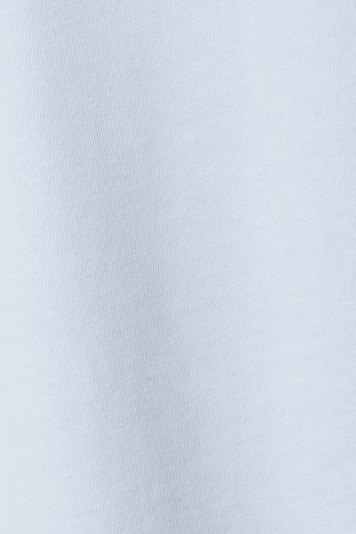 ‌超大廓形棉質平織布LOGO標誌T恤, 淺藍色, detail image number 6